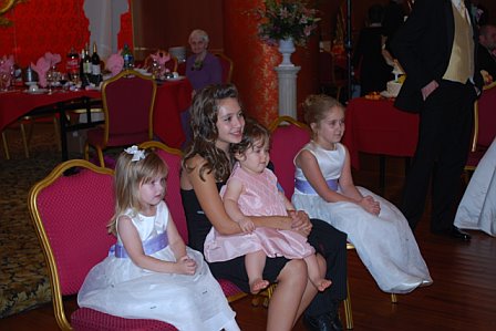 Flower Girls watch the wedding ceremony