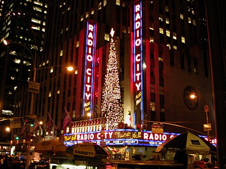 Radio City Christmas Decor by Night