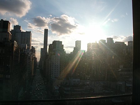 Sun Backlit Manhattan Skyline
